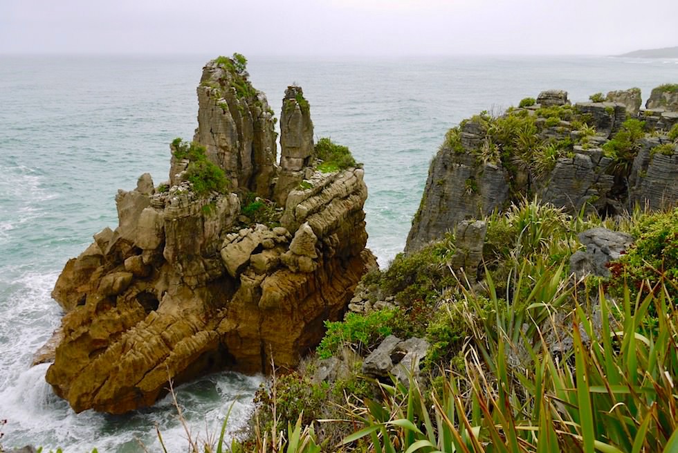 Bizarre Felsformationen - Pancake Rocks Spaziergang - Paparoa National Park - Westküste Südinsel Neuseeland