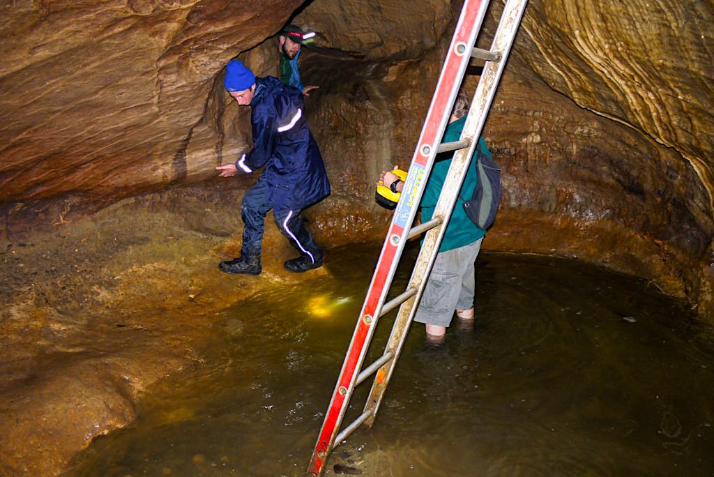 Clifen Caves - Pool muss umrundet werden, trockenen Fußes oder nicht - Südinsel, Neuseeland