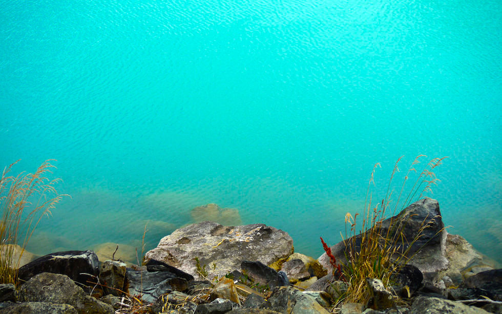  Milky Glacier Water of Lake Pukaki South Island NZ