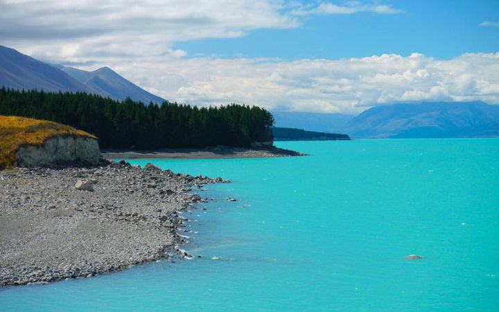 View from the Southern End of Lake Pukaki to Mt. Cook