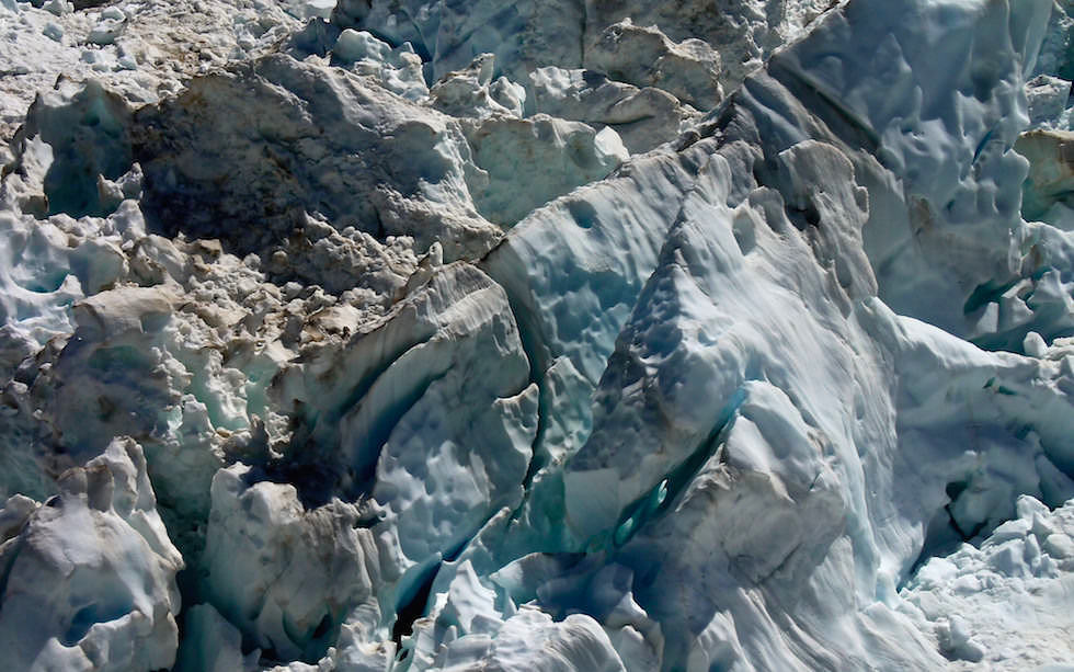 Glacier Ice on Tasman Glacier South Island NZ