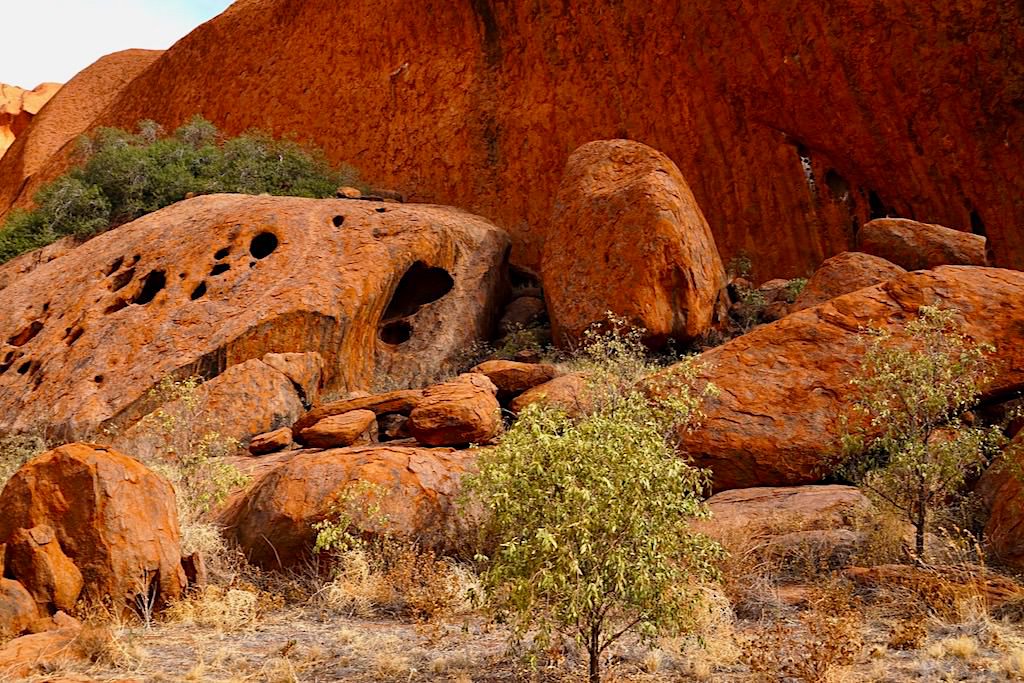 Uluru - Faszinierende Felsformationen auf der Rundwanderung um den Inselberg - Northern Territory