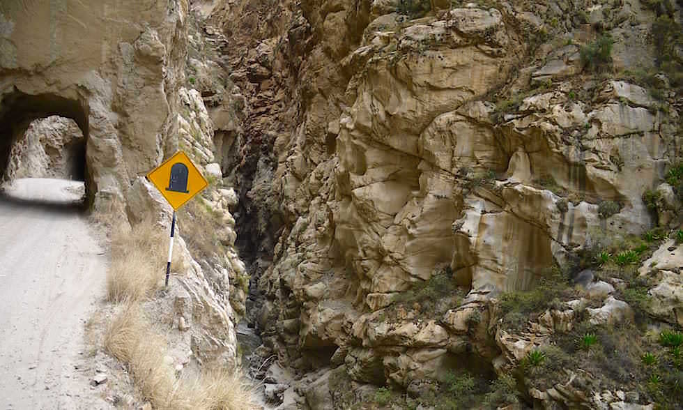 Tunnel - Canon del Pato - Entenschlucht - von Caraz nach Chimbote in Peru