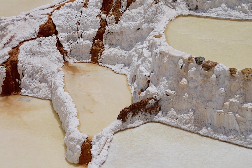Salinen von Maras - Salzgewinnung ist ein Knochenjob & beim Salzexport gewinnen aber nur Exporteure - Peru