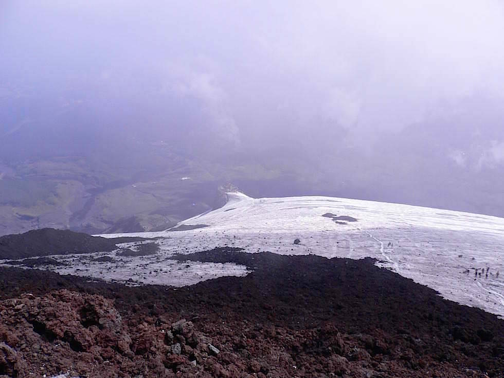 Blick vom Krater -Vulkan Villarrica - Pucon - Chile