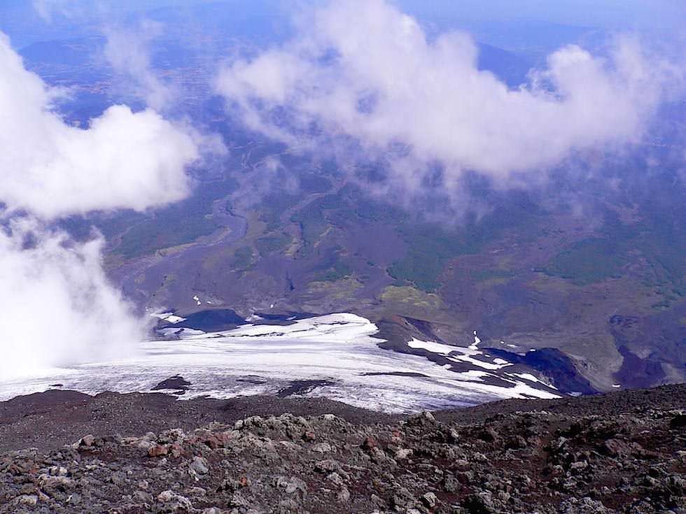 Blick vom Krater -Vulkan Villarrica - Pucon - Chile