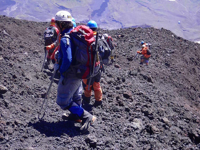 Abstieg Vulkan Villarrica - Pucon - Chile