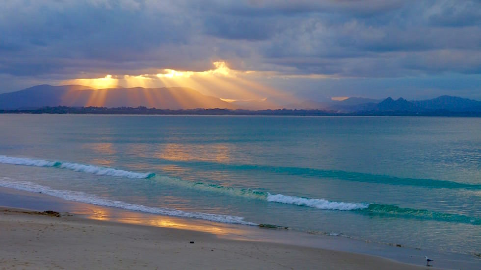Sonne & Wolken am Wategos Beach Bayron Bay New South Wales