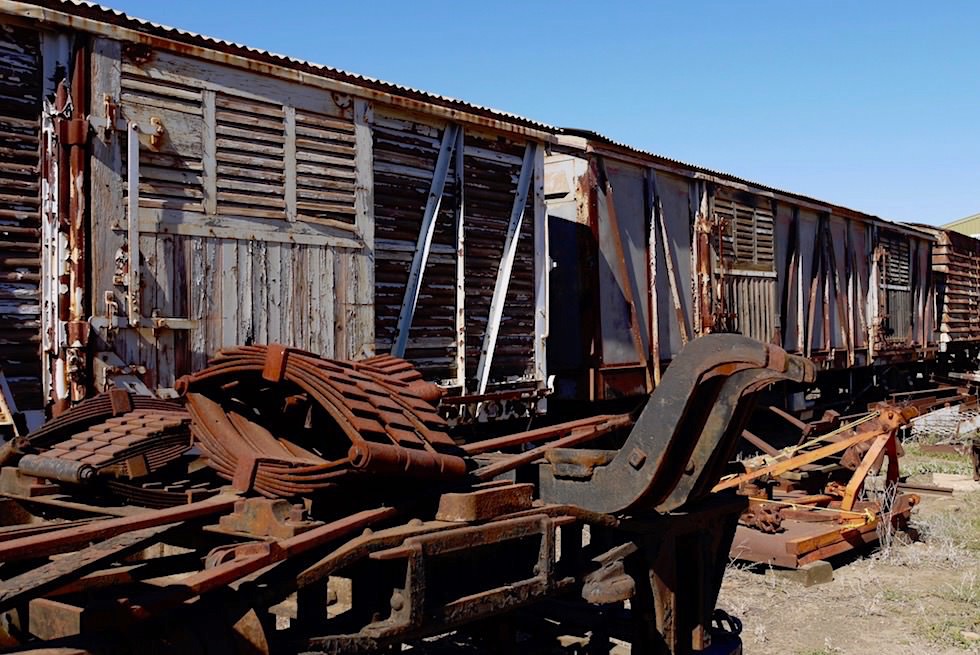 Pichi Richi Railway in Quorn - Restaurationsbedürftiger Viehwagen - South Australia