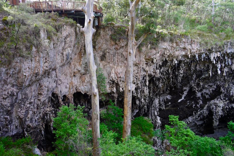 Platfform beim Visitor Center von Lake Cave - Margaret River Caves - Western Australia