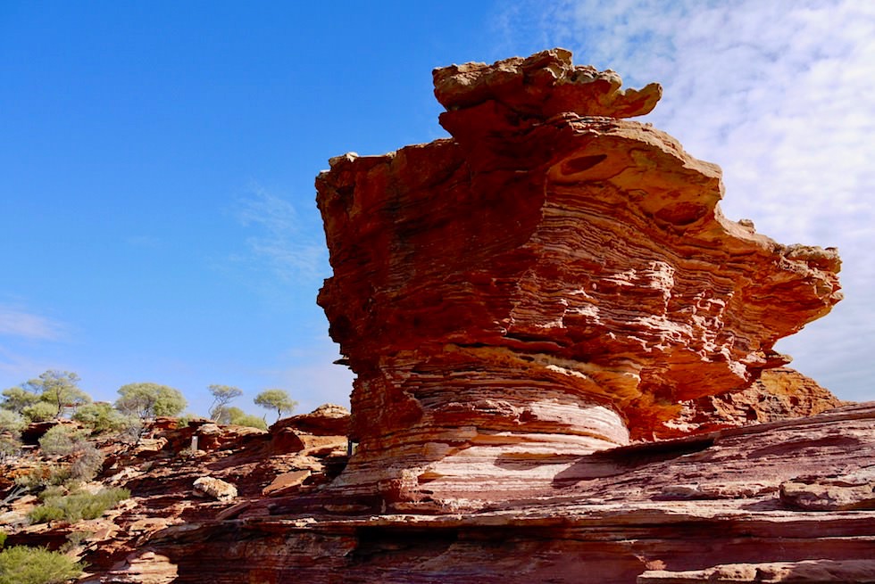 Ein ganz besonderes Fotomodell: Nature's Window im Kalbarri National Park - Western Australia