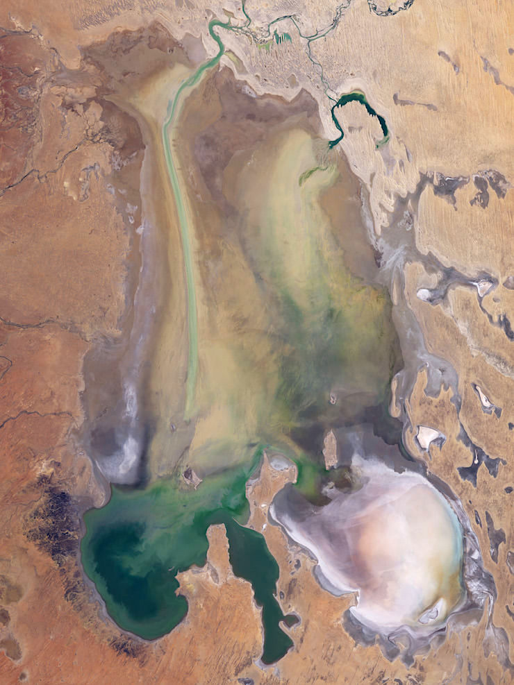 Wasserstabd Lake Eyre June 2009 - NASA - South Australia