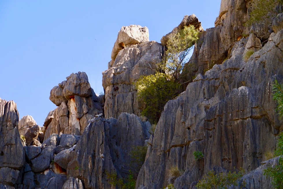 Geikie Gorge Wanderung - Klippen & balancierende Felsbrocken - Fitzroy River - Kimberley, Western Australia
