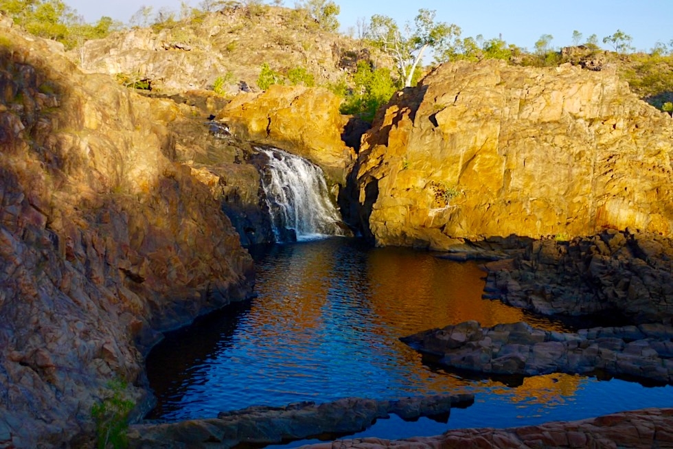 Leliyn oder Edith Falls - Faszinierende Spiegelungen & Sonnenuntergang am Upper Pool - Nitmiluk National Park - Northern Territory
