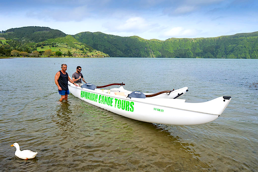 Garoupa Hawaiin Canoe Tours: den Lagoa das Sete Cidades von einem Hawaiianischen Boot aus erleben - Sao Miguel, Azoren
