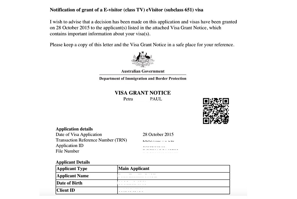Genehmigung Australen Visa - ein Auszug - Australien Planung und Reise