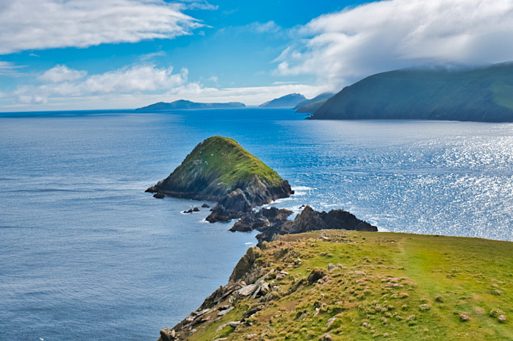 Dingle Halbinsel Sehenswürdigkeiten - Dunmore Head Ausblick auf Blasket Island - Irland