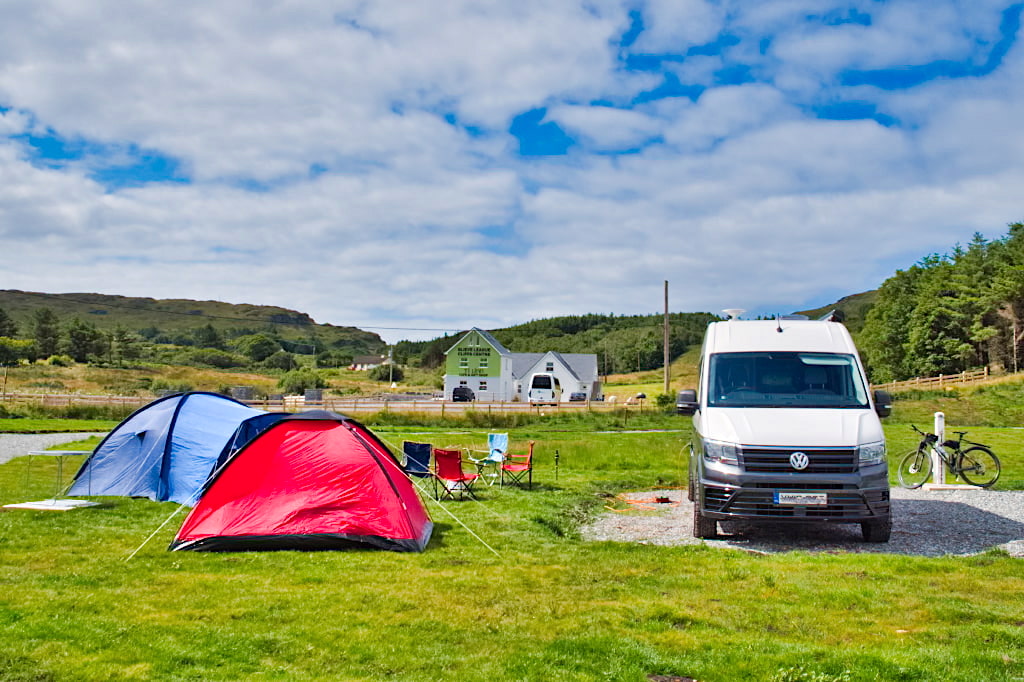 Sliabh Liag Camping am Fuße des Slieve League - Donegal, Irland