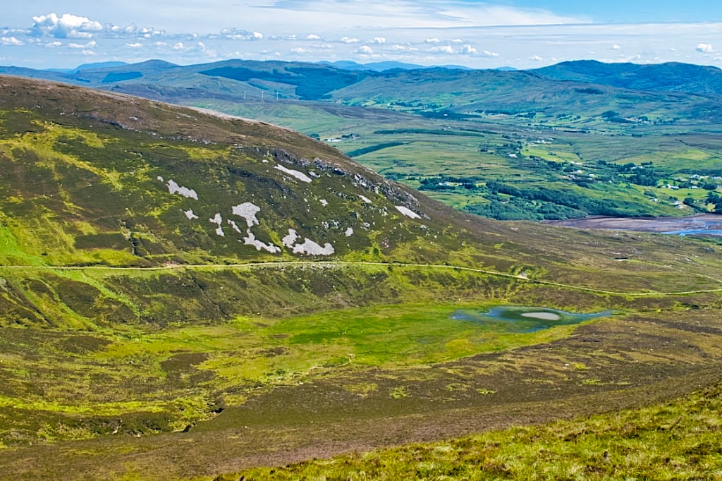 Slieve League Wanderung Aufstieg über den familienfreundlichen Pilgrim's Path - Donegal, Irland