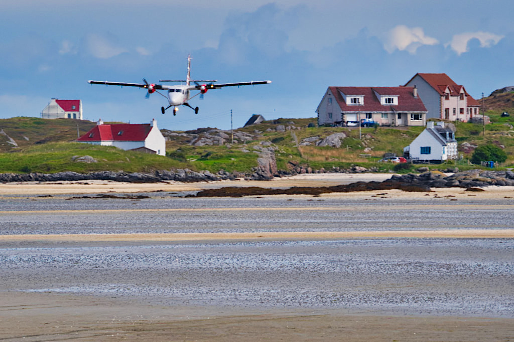 Barra Airport - Landung auf dem Strand der Insel Barra - Äußere Hebriden