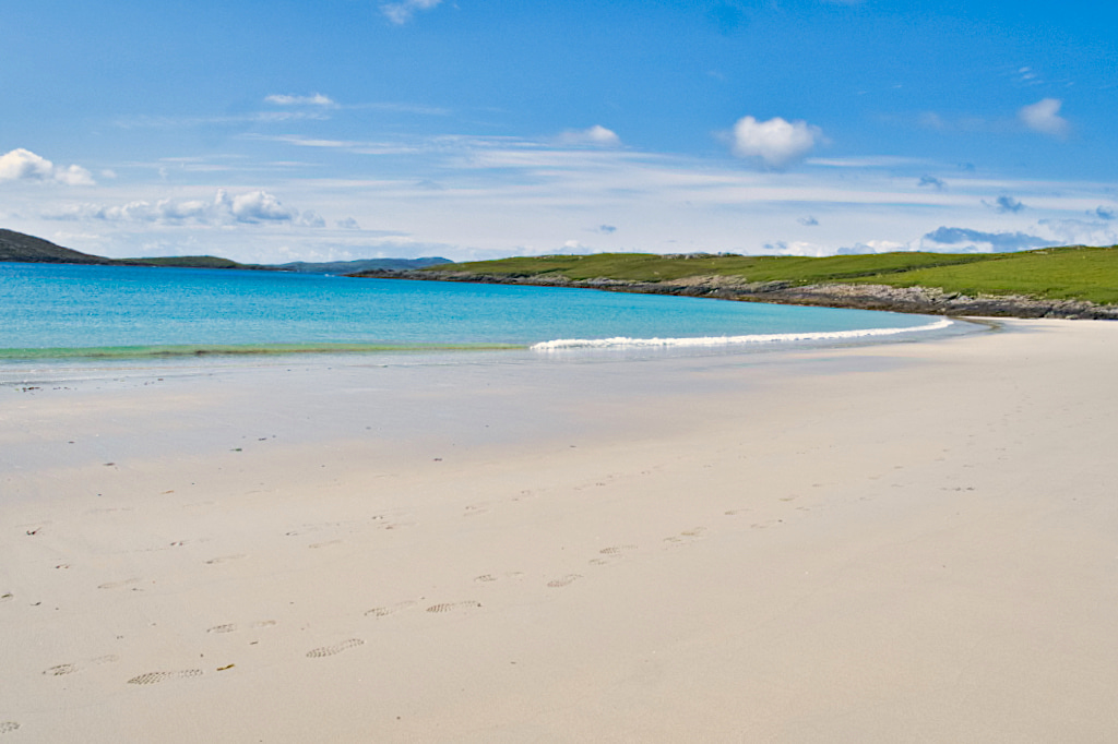 Bragh a' Deas, der schönste Strand der Inseln Vatersay und Barra - Äußere Hebriden