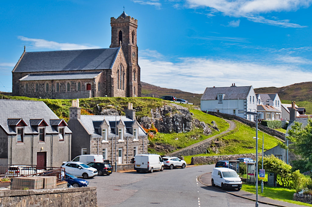 Castlebay - der Hauptort der Insel Barra - Äußere Hebriden