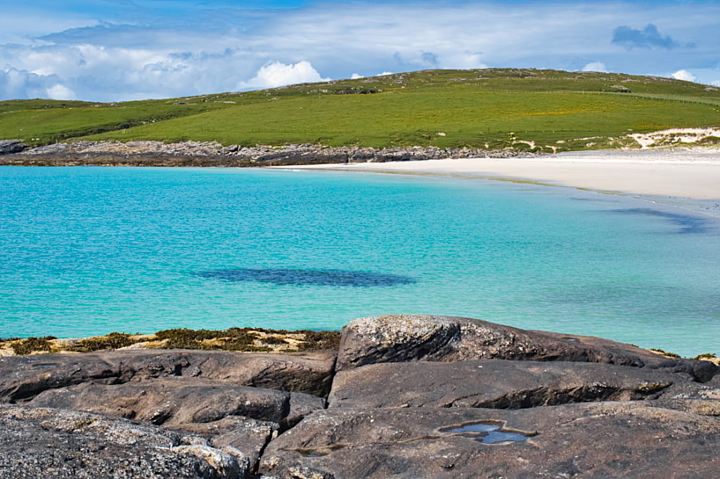 South Bay oder Bragh a Deas ist das Strandjuwel auf der Insel Vatersay - Äußere Hebriden